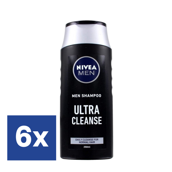Nivea Men Ultra Cleanse Shampoo - 6 x 250 ml