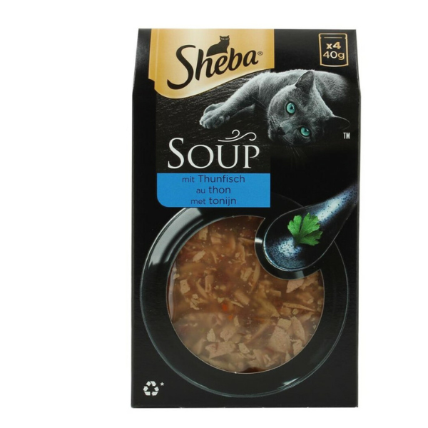 Sheba Soup Kattenvoer Tonijn - 4 x 40 g