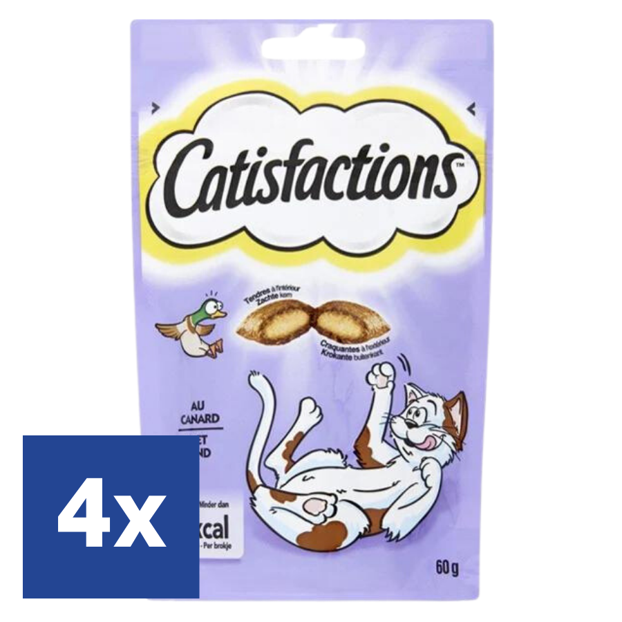 Catisfaction Kattensnoepjes Eend - 60g x 4