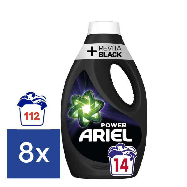 Ariel Revita Black Vloeibaar Wasmiddel - 8 x 770 ml