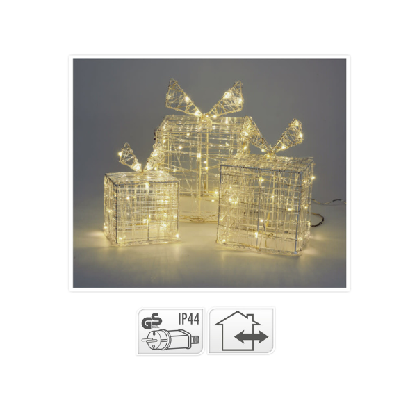 Kerstverlichting Cadeaus - 3 verschillende maten - 90 LED