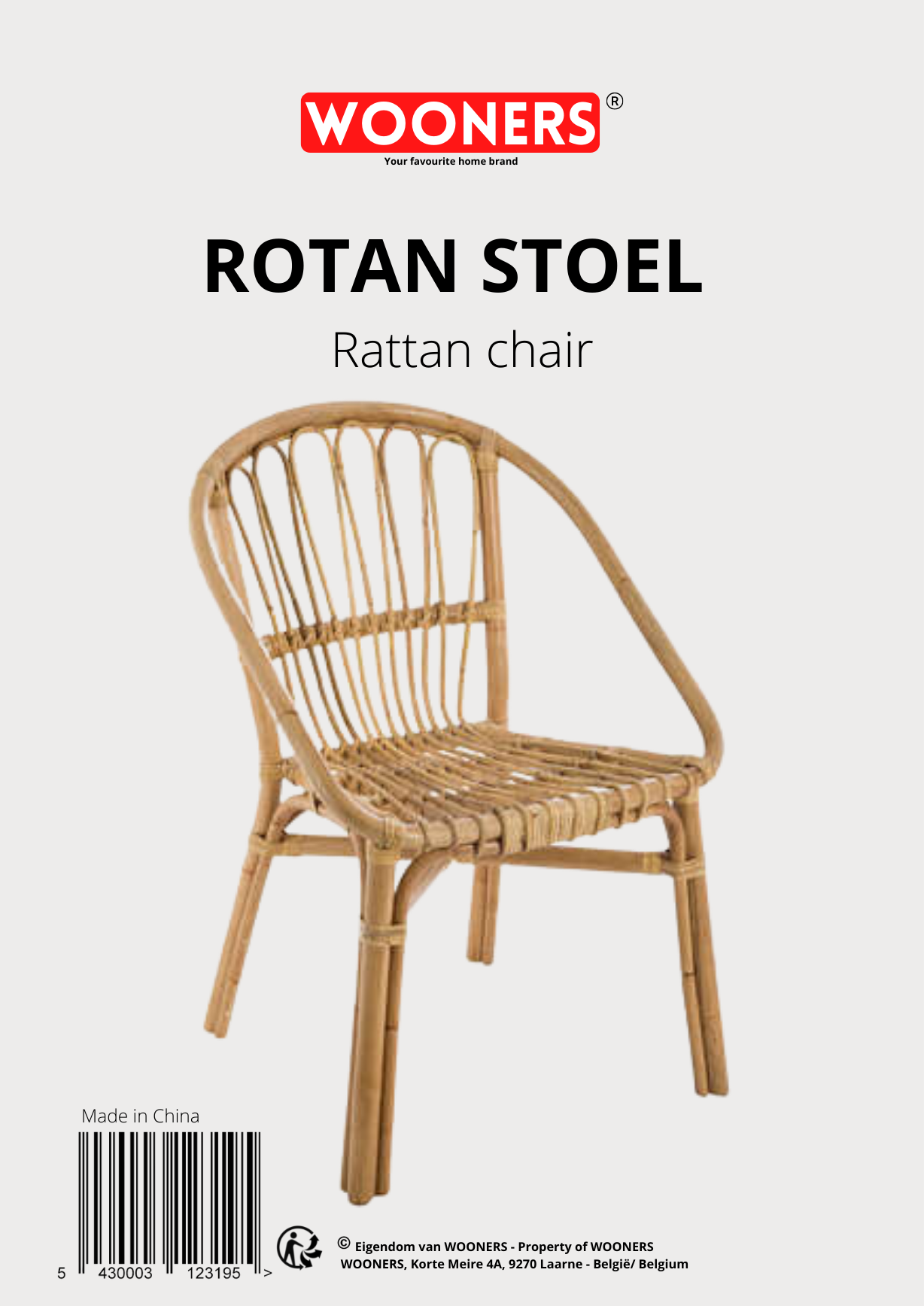 Wooners® Rotan Loungestoel - Zetel - Naturel