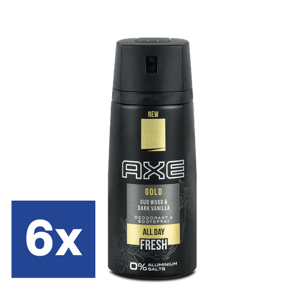 Axe Deodorant Spray Gold - 6 x 150 ml 