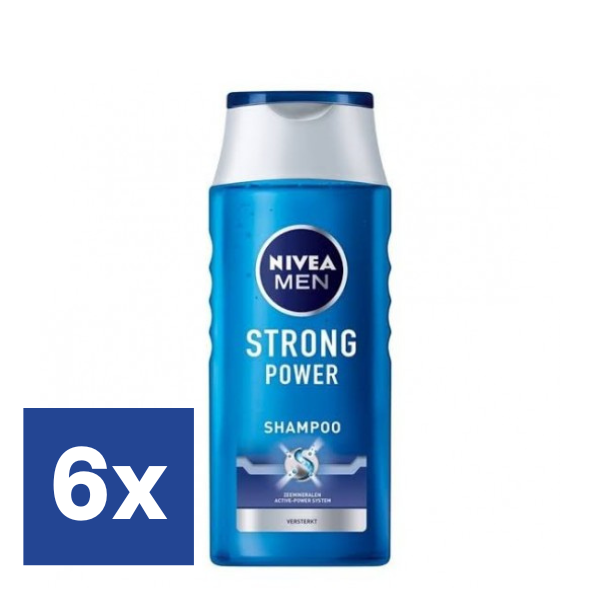 Nivea Men Strong Power Shampoo - 6 x 250 ml 