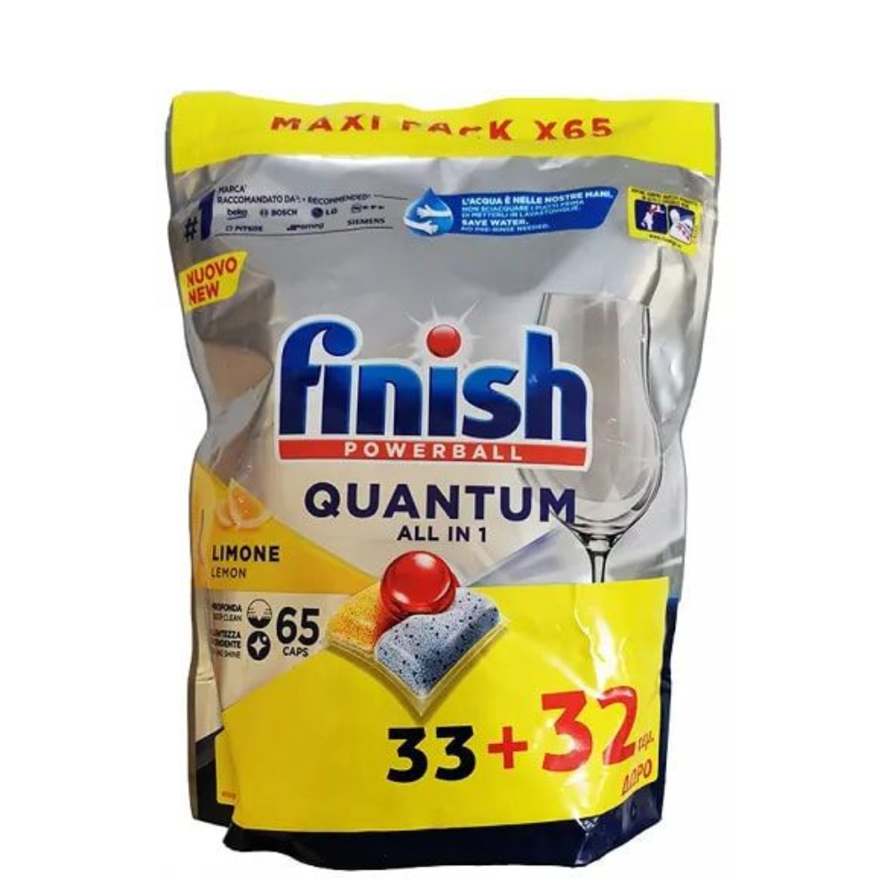Finish Quantum All in 1 Tabs Lemon - 65 tabs