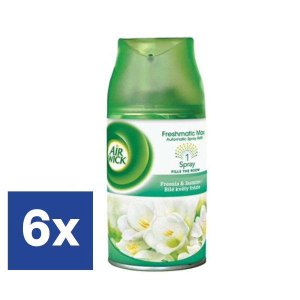 Air wick Jasmijn en Witte bloemen Freshmatic Luchtverfrisser Navulling - 6 x 250 ml