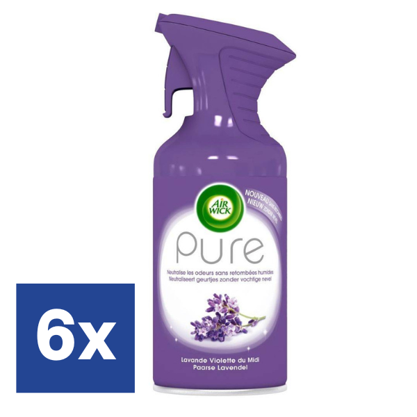 Air Wick Pure Lavendel Luchtverfrisser Spray - 6 x 250 ml
