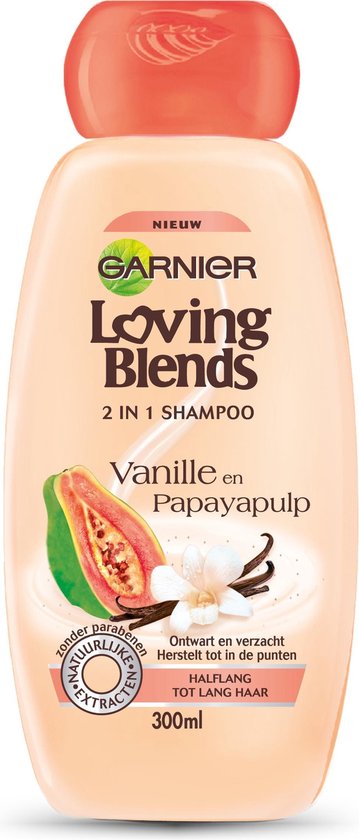 Garnier Loving Blends 2in1 Shampoo Vanille en Papayapulp - 300 ml 