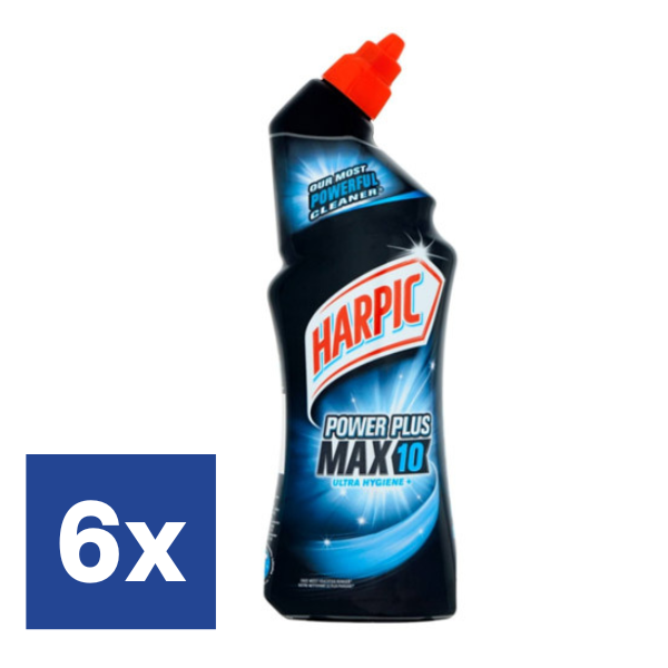 Harpic WC Gel Power Plus max 10 Actions Ultra Hygiëne - 6 x 750 ml