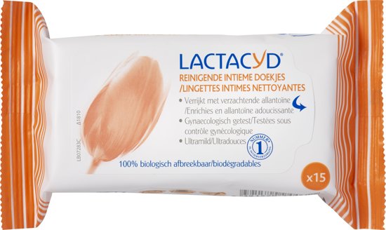 Lactacyd Intieme Hygiëne Reinigende Doekjes - 15 doekjes