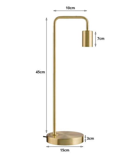 Tafellamp Goud  Metaal  - 45cm - E27