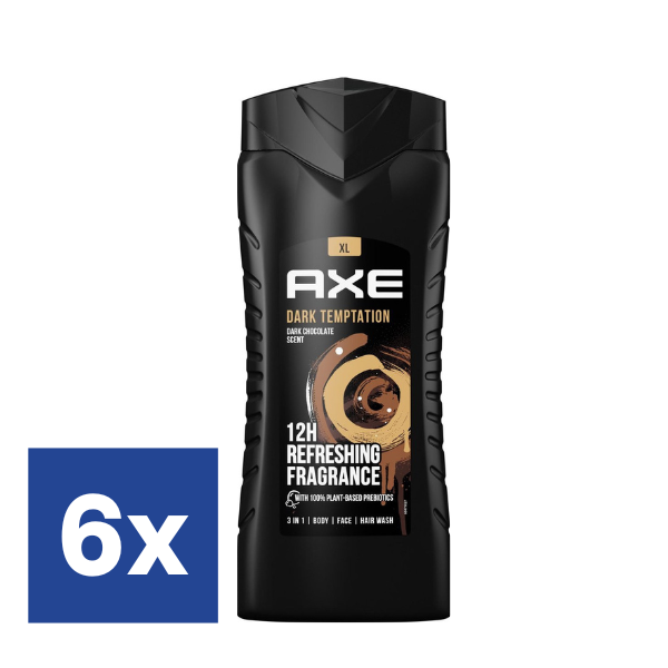 Axe Douchegel Dark Temptation (Voordeelverpakking) - 6 x 400 ml