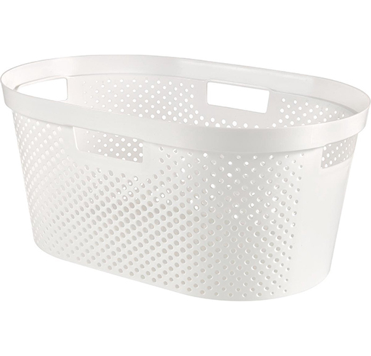 Curver Infinity Recycled Dots Wasmand - 40 l - Wit