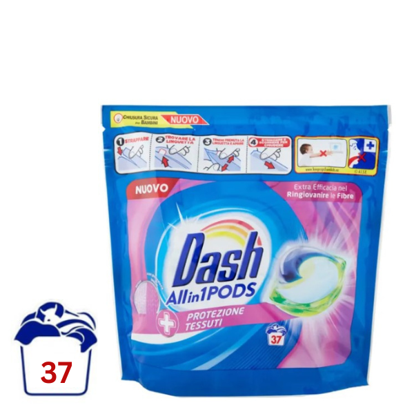 Dash All in 1 Fiber Protection Wascapsules - 37 caps 
