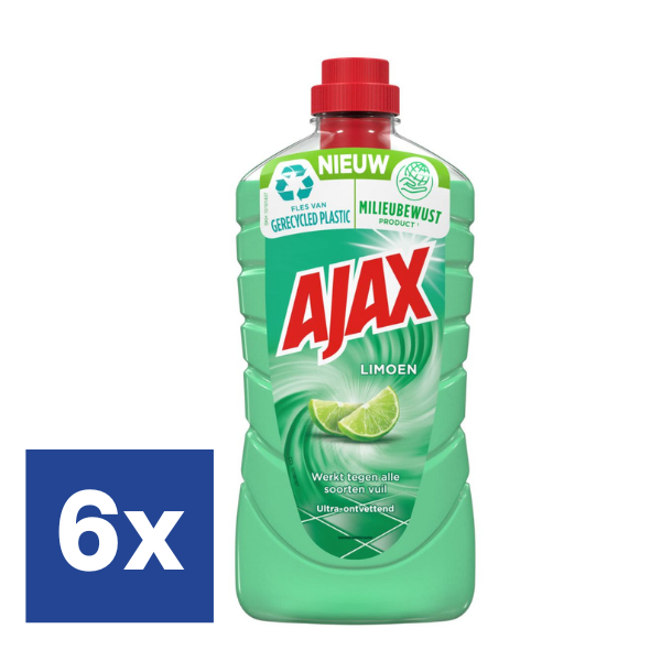 Ajax Limoen Allesreiniger - 6 x 1.25 l
