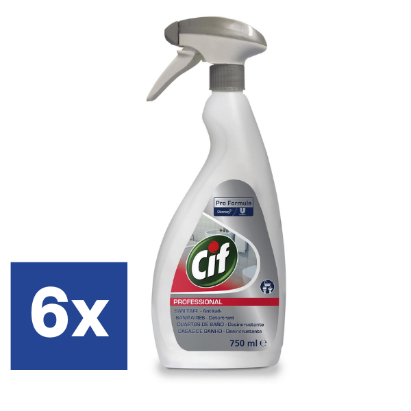 Cif Spray Sanitair Reiniger ( Voordeelverpakking) - 6 x 750 ml