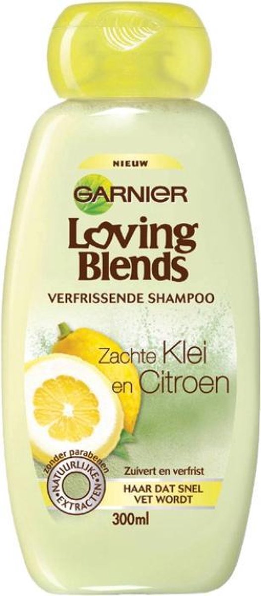 Garnier Loving Blends Zachte Klei & Citroen Verfrissend - Shampoo - 300 ml