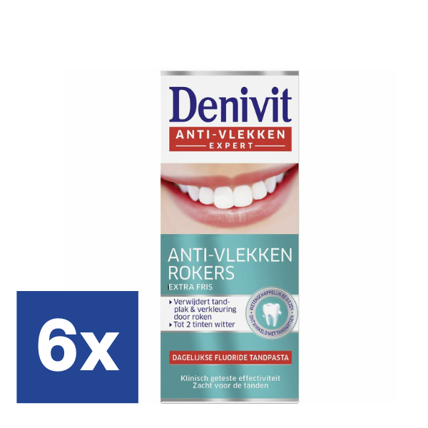 Denivit Rokers  Anti-vlekken Tandpasta (Voordeelverpakking) -  6 x 50 ml