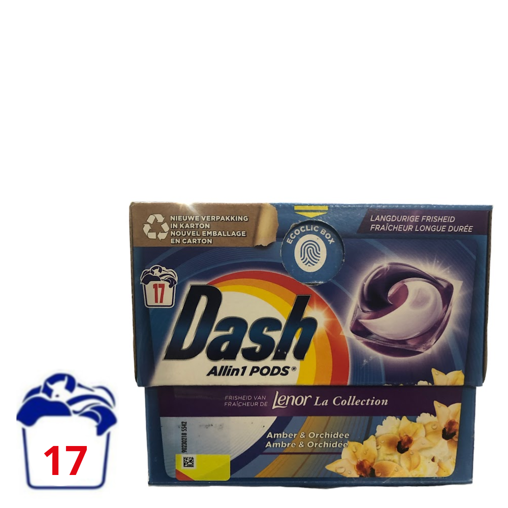 Dash All in 1 Pods Lenor Amber & Orchidee - 17 pods