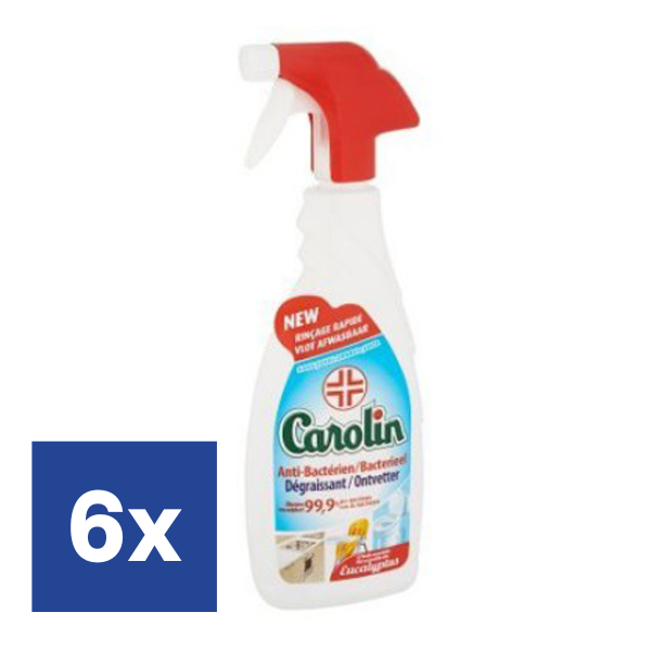 Carolin Antibacterieel Ontvetter Spray - 6 x 650 ml