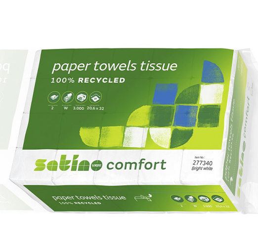 Satino Comfort Handdoekenpapier- 20,6 x 32 cm - 3000 stuks