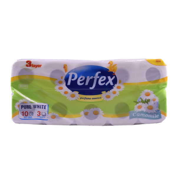 Toiletpapier Perfex Kamille 3-laags - 10 rollen