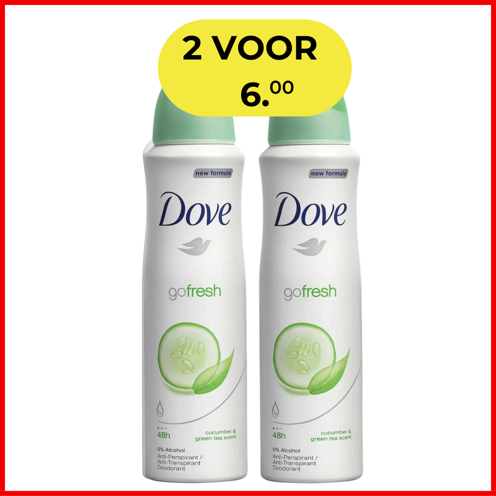 Dove Go Fresh Cucumber & Green Tea Deo Spray - 2 x 150 ml
