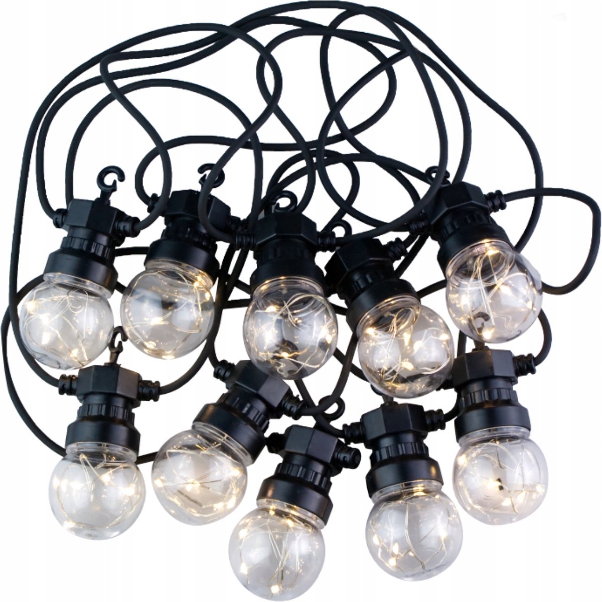 Lichtsnoer 7.5 m - 10 Lampjes - Binnen/Buiten Verlichting - Feestverlichting 50Led - Warm Wit