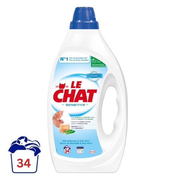 Le Chat Sensitive Vloeibaar Wasmiddel - 1,7 l (34 Wasbeurten)