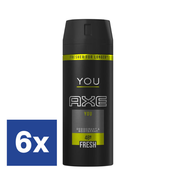 Axe You Bodyspray Deodorant - 6 x 150 ml