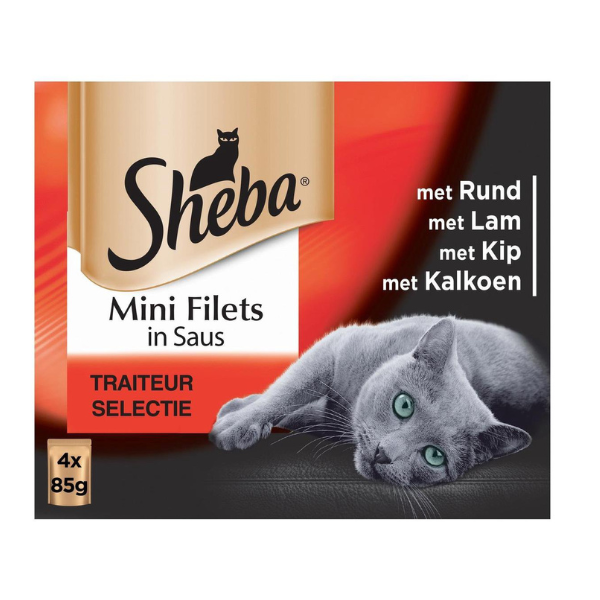 Sheba Mini filets Multi Pack Kattenvoer - 4 x 85 g