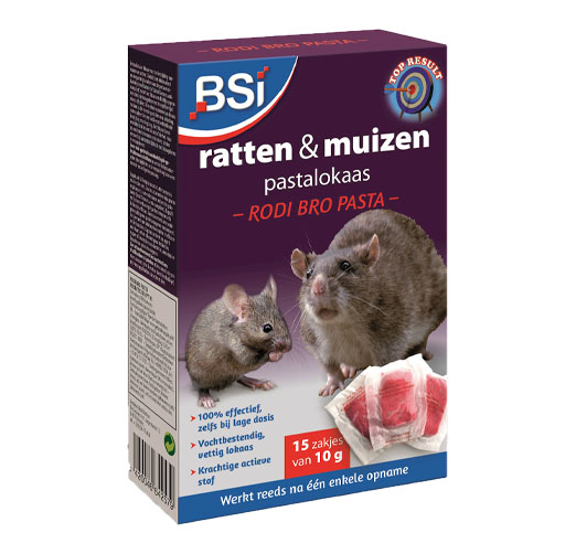 BSI Pastalokaas Muizen- en rattenvergif - 150 g