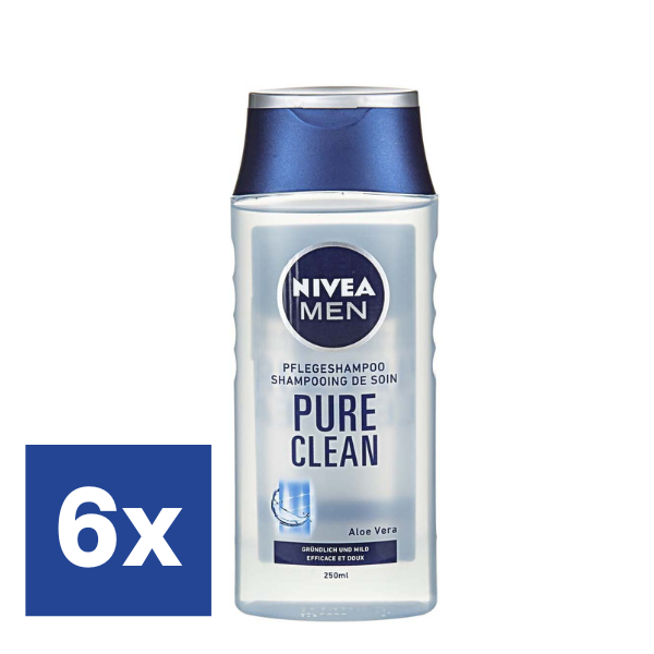 Nivea Men Puur Verzorgende Shampoo - 6 x 250 ml
