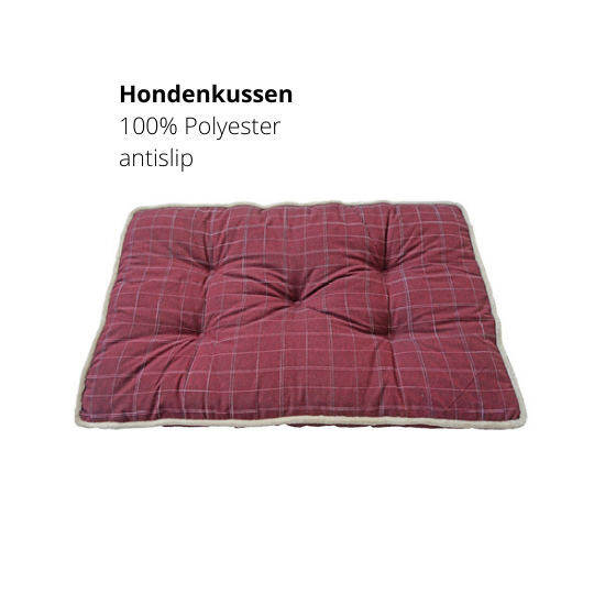 Hondenkussen - 100% Polyester - Rood - 86 cm x 55 cm