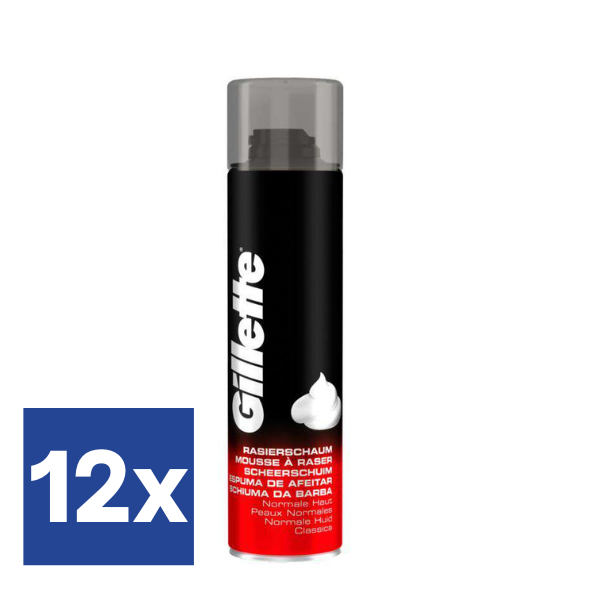 Gillette Regular Scheerschuim (Voordeelverpakking) - 12 x 300 ml 