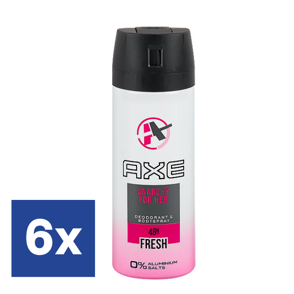Axe Anarchy For Her Deospray - 6 x 150 ml