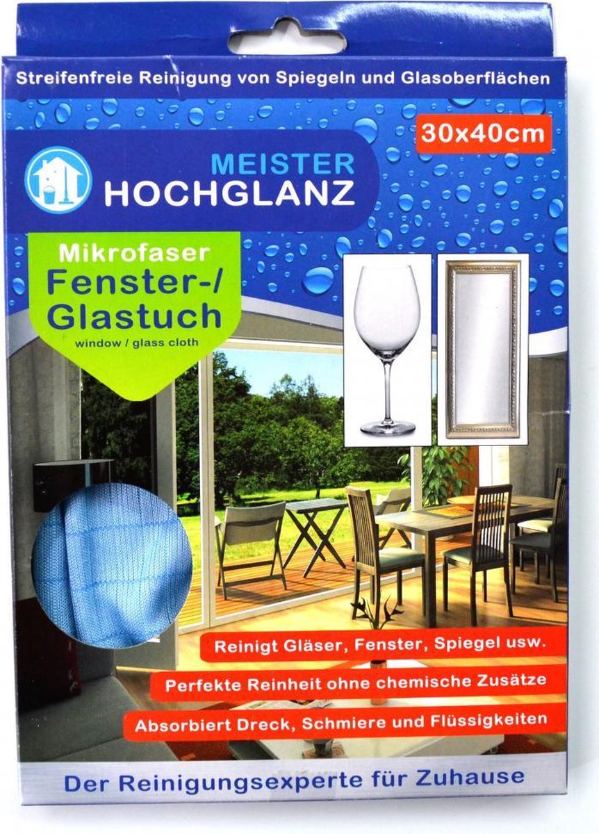 Microvezeldoek voor Glas - 30 X 40 cm
