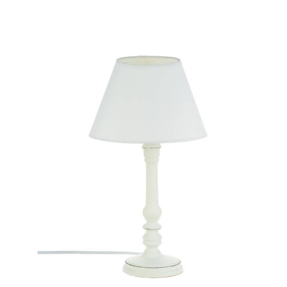 Tafellamp Wit Hout - 20 cm x 36 cm 