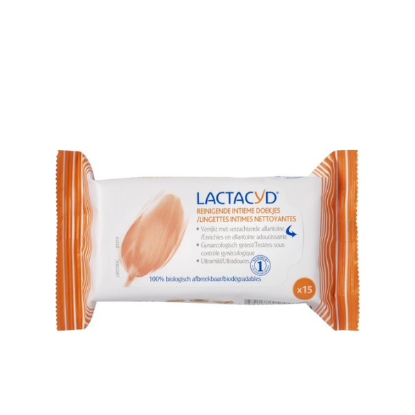 Lactacyd Intieme Hygiëne Reinigende Doekjes - 15 doekjes