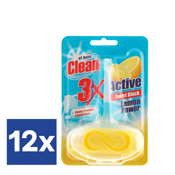 At Home Clean Active Lemon Toiletblokjes - 12 x 40 gr