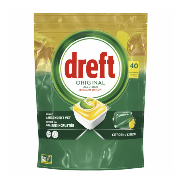 Dreft Original Hawaii Edition All in One Tabs  - 40 capsules